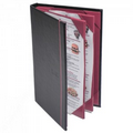 Bonded Leather Book Style 6 View Menu Cover (5 1/2"x8 1/2")